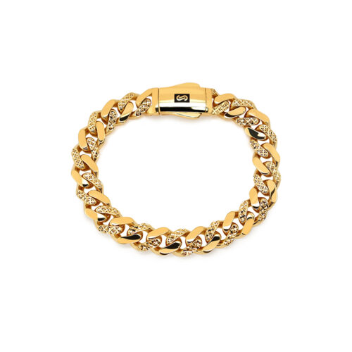 Monaco Chain bracelet Classic Alternate Plain lock 11,5 mm