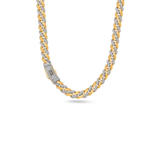 Monaco Chain Classic Alternate Pavé lock 5 mm