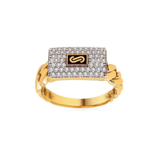 Monaco Chain ring Classic Plain Pavé lock